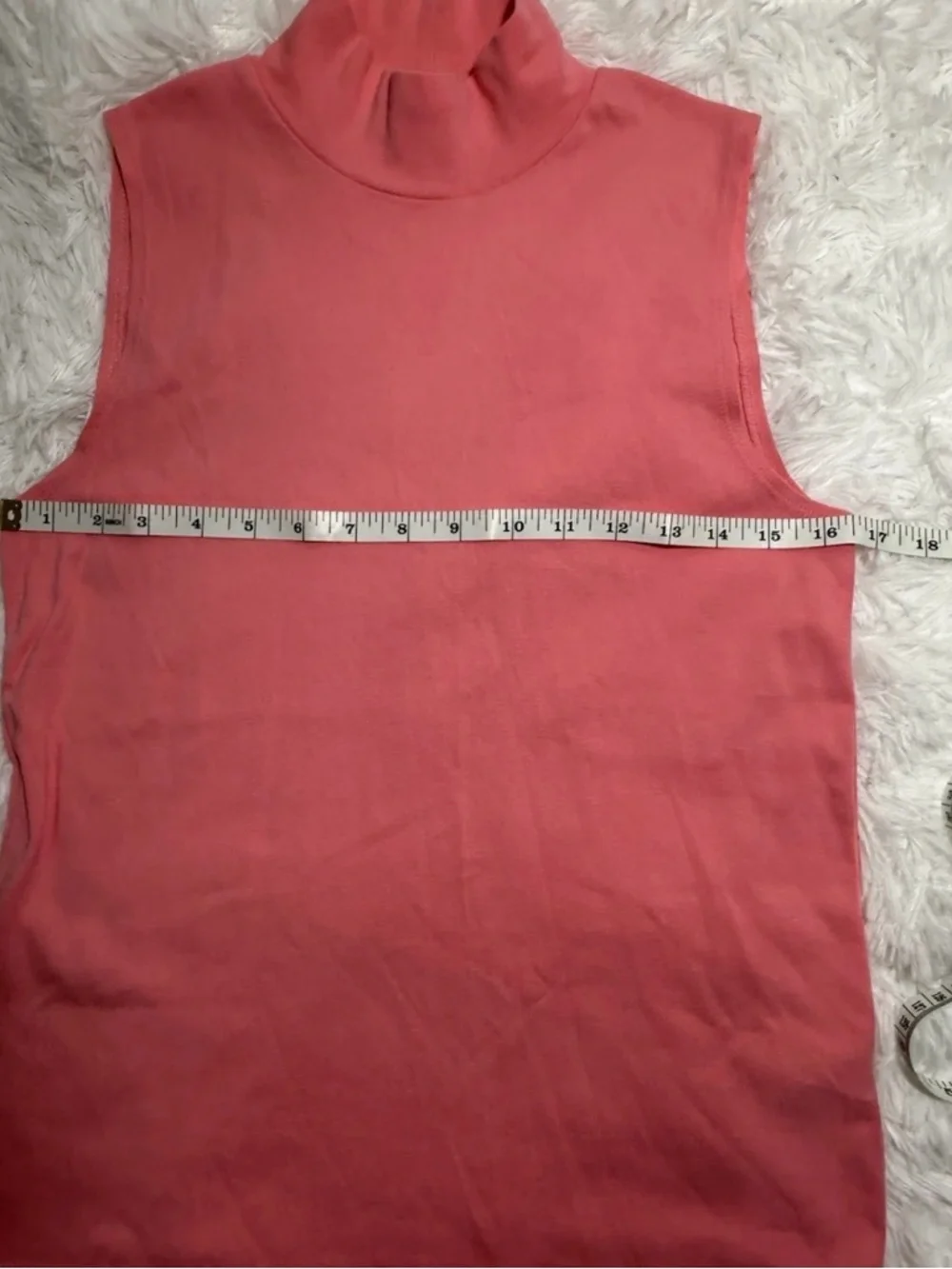 J. Crew Sleeveless Mock Neck Top in Coral Pink Sz M - Picture 4 of 5